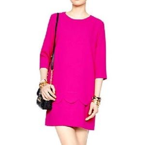 Kate spade pink scallop shift dress